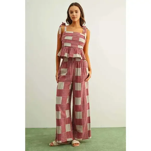 GINGHAM PATCH EFFECT TOP - Picture 4 of 7